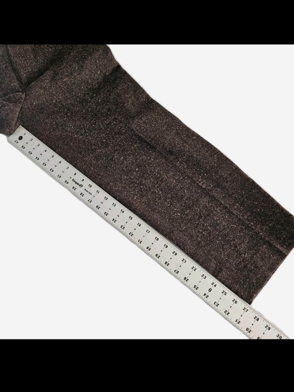 J CREW Wool Fall Career Office Work Sz 34 High-rise Straight Lined Brown Pants - Picture 9 of 11